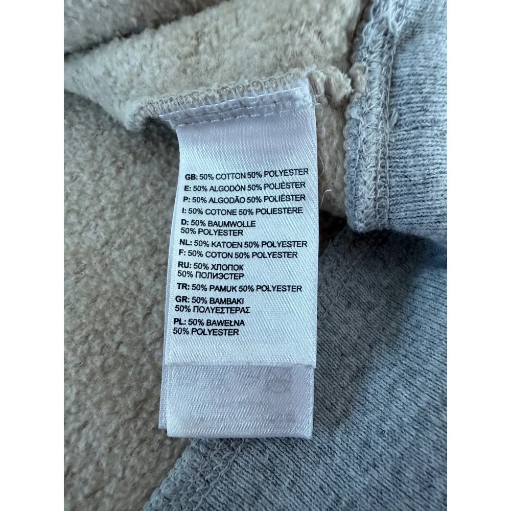 The North Face Mens Raglan Sweatshirt Grey Tan Crewneck Fleece Small